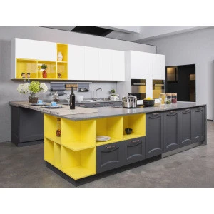 China Factory direct supply high gloss lacquer kitchen cabinets modern design kitchen furniture