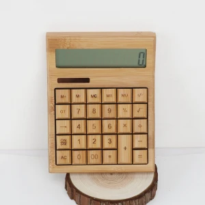 China Factory Wholesale 12 Digits Bamboo Wood Scientific Calculator