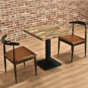 China gold supplier custom made industrial furniture tea table and chairs set