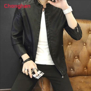 Chonghan Wholesale Brown Colour Mens Leather Jacket Stock Clothes Apparel