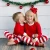Import Christmas parent-child pajamas set European and American red and white striped children&#39;s Christmas costume from China