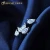 Import classic lady double wearing studs cubic zircon 925 silver earrings silver jewelry from China