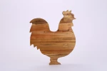 Cock Shape Acacia Wood Cutting Chopping Board Decorative  Fruit Meat Cheese Chopping Blocks Fashion Kitchen Accessory