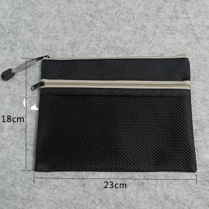 Color Canvas Zipper File Bags A5 Size Waterproof Document File Folder Bag Organizer Make Up Pouch