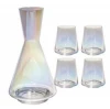 Colored handmade drink glassware set water glass pitcher
