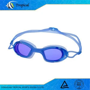 Colorful LOGO Printed Water sports Transparent swim eyewear for adult