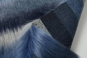 Colorful Long Pile Jacquard Plush Faux Fur Fabrics OEM Your Design