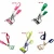 Import Colorful plastic handle eyelash curler with silver metal part from China
