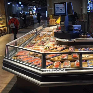 commercial Butchery market fresh meat display case freezer refrigeration equipment for beef display