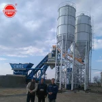 Commercial Ready Mix YHZS50 Mobile Concrete Batch Plant for sale