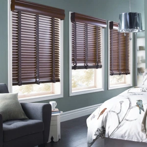 Complete Modern Adjustable Bedroom Wood Shades Window Blinds
