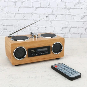 Computers Accessories Bamboo FM Wireless Bluetooth Small Speakers With Good Sound