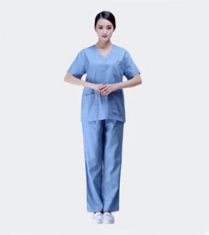 Cotton Solid Color Nursing Tops Pants Hospital Uniform Sets Wholesale