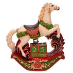 Countdown to Christmas 12" Rocking Horse Tabletop/Mantle Calendar Decoration