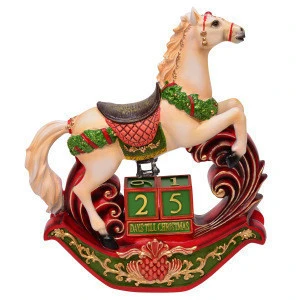 Countdown to Christmas 12&quot; Rocking Horse Tabletop/Mantle Calendar Decoration