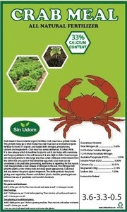 Crab meal powder for fertilizer and animal feed