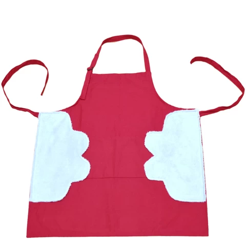 Cross body Adjustable neck strap kitchen cooking cotton BIB apron with rubbing towel patch