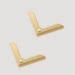 Custom logo antique copper bag corner protection bag connection gun metal hardware luggage corner guard