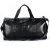 custom logo black  pu leather travel outdoor weekender duffle luggage bag for man