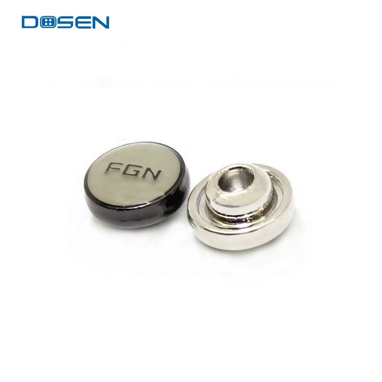 Custom Logo Printing Clear Gel Covered Garment Metal Rivet Studs Decorative Small Button