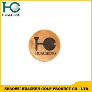 custom logo printing wooden golf ball markers for wholesale