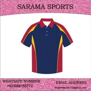 Custom Mens Classic 100% Polyester Eyelet Mesh polo shirts for cricket,