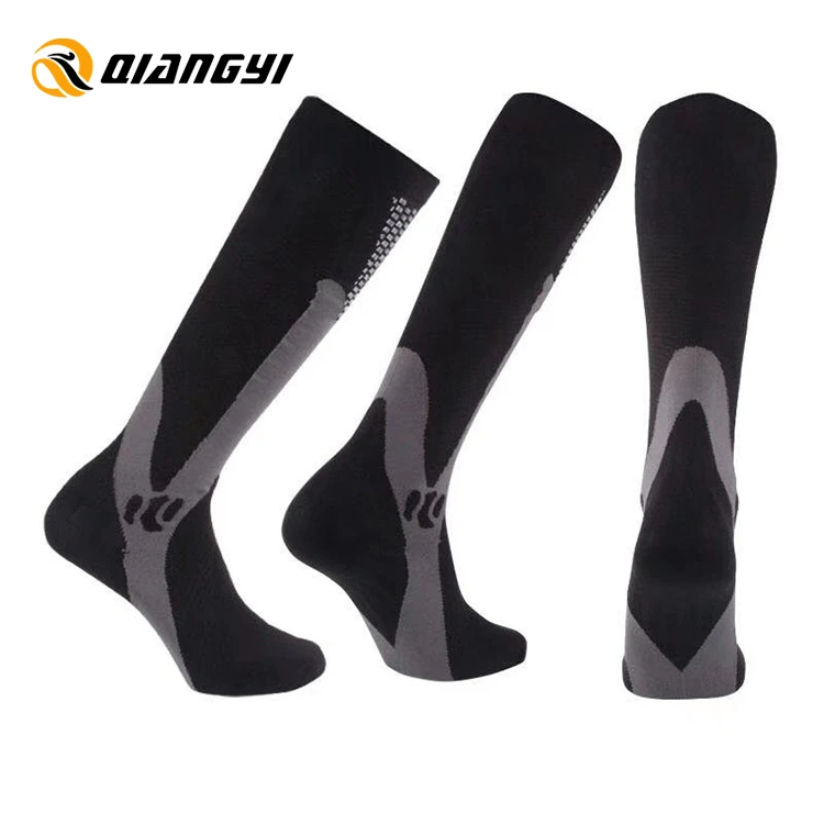 Custom Polychromatic Professional Sports Running Compression Socks, Socks Compression
