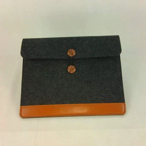 custom portable felt file folder bag, printing felt briefcase portfolio office supply documents bag with zipper
