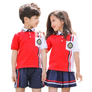 Custom Skirt Design Kids Kindergarten School Uniforms for Nursery