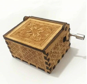 Custom song hand crank wood music box