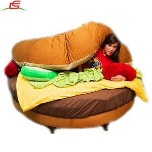 Custom sponge plush Hamburger sofa bed