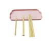 Customised Printed Sleeves Bulk Round Chopsticks  Disposable Bamboo Chopsticks