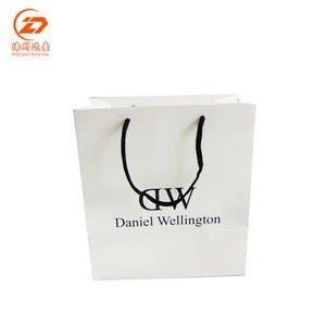 Customised White Paper Shopping Gift Bag With string