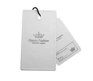 Customize luxury white cardboard paper hang tag recycled paper hang tag jewelry hang tag for garments accessories jewelry hang