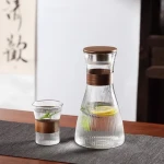 Customized cold water kettle glass high temperature resistant household beverage kettle and cup set with high appearance