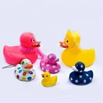 Customized Coloful Rubber Bath Toy Duck for Promotional Gifts
