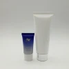 Customized high quality gradient frosted oval soft aluminum cosmetic tube with hot stammping foil