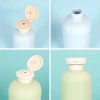 Customized LOGO HDPE 200ml 250ml 300ml 400ml 500ml green luxury plastic squeeze shampoo conditioner lotion bottle