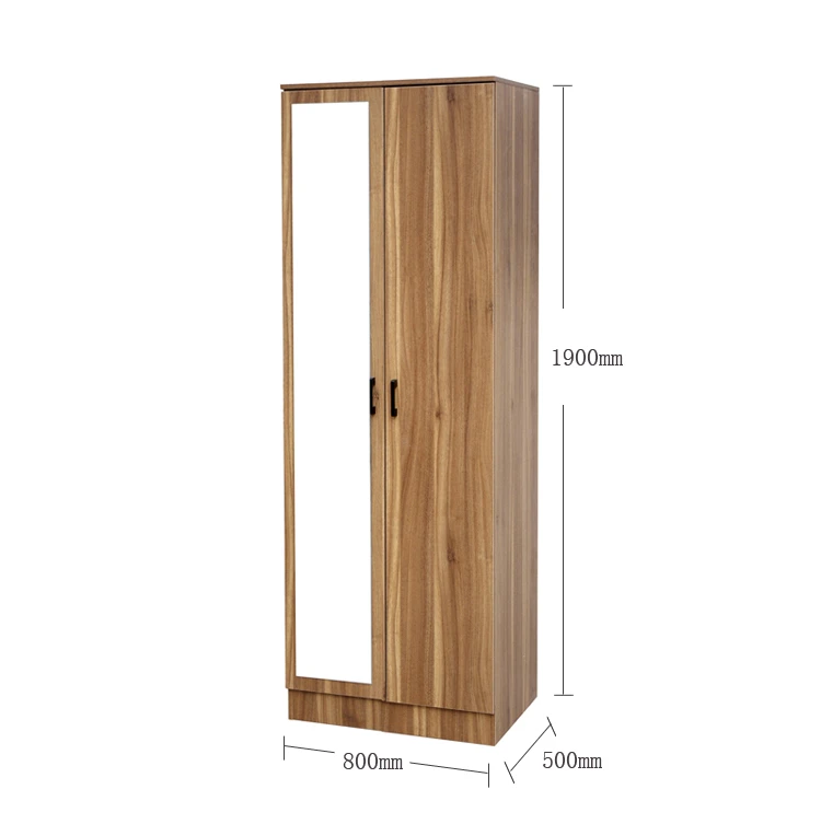 Customized Modern Wooden Wardrobe with mirror Clothes   cabinet