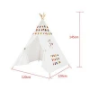 Cute Owl Printed Cotton Canvas Indoor Portable Party Teepee Tipi Tent for Kids