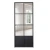 Import Decorative 6 Panel French Fiberglass Shed Door Entry Doors Interior Matt Black Frame + Clear Glass Swing Steel Industrial 44 Kgs from China
