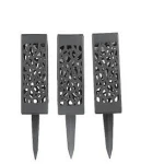 decorative black color led solar spike lawn garden light lamp for outdoor garden lawn park
