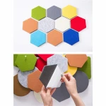decorative soundproof Hexagon wall panel  PET felt 100% polyester fibre acoustic panel