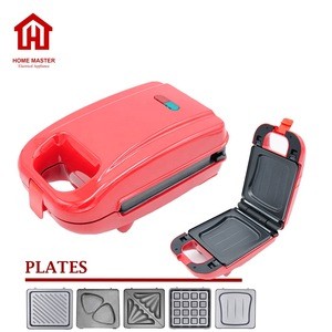 Detachable plate Sandwich Maker 3 in 1 Plate Can Be Choose