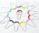 Direct factory wholesale cudtomized with colorful roller ball Shower Curtain Hook / fashion accessories for curtain hooks