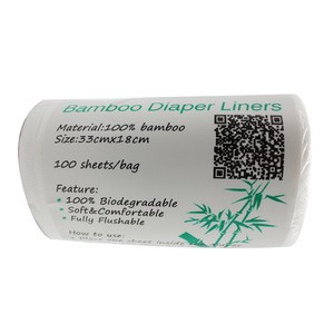 Disposable baby cloth diaper liner,soft Bamboo Nappy Liners