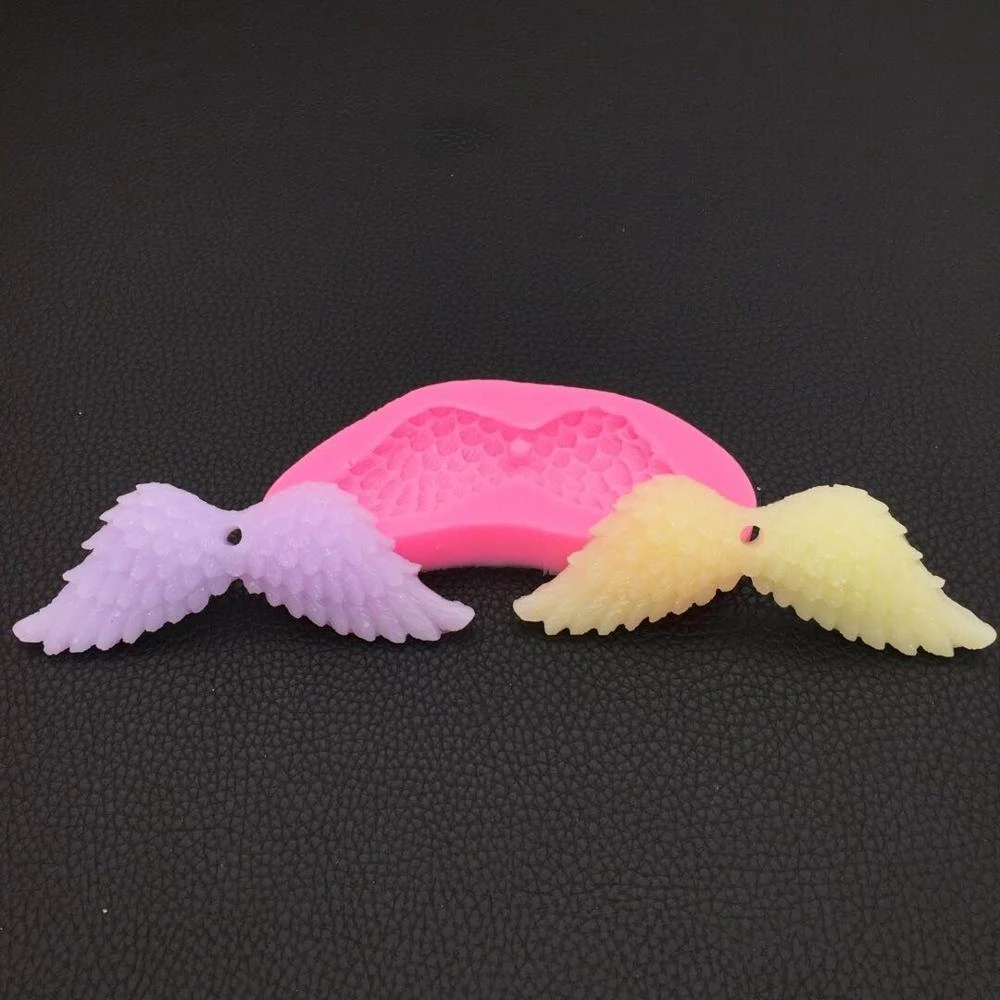 Diy Crystal Drop Gel Angel Wings Mold Cake Baking Hand-Made Silicone Mold