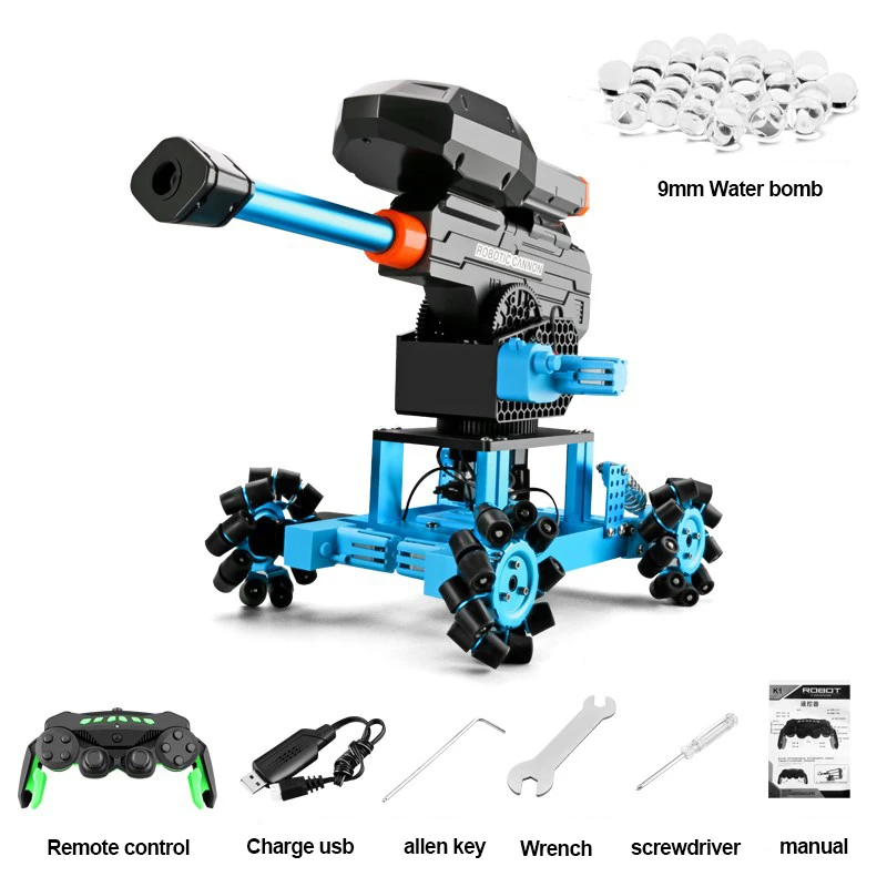 DIY Self Installed 2.4G 4CH Remote Control Omnidirectional Wheel Mechanical Arm Long endurance RC Robot Car Toys