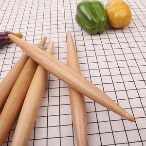 Double Tip Polished Kitchen Wooden Rolling Pin
