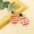 Import Earrings for women Fashion acrylic Boat Anchor drop Earrings red and white striped Fresh Personality Jewelry from China